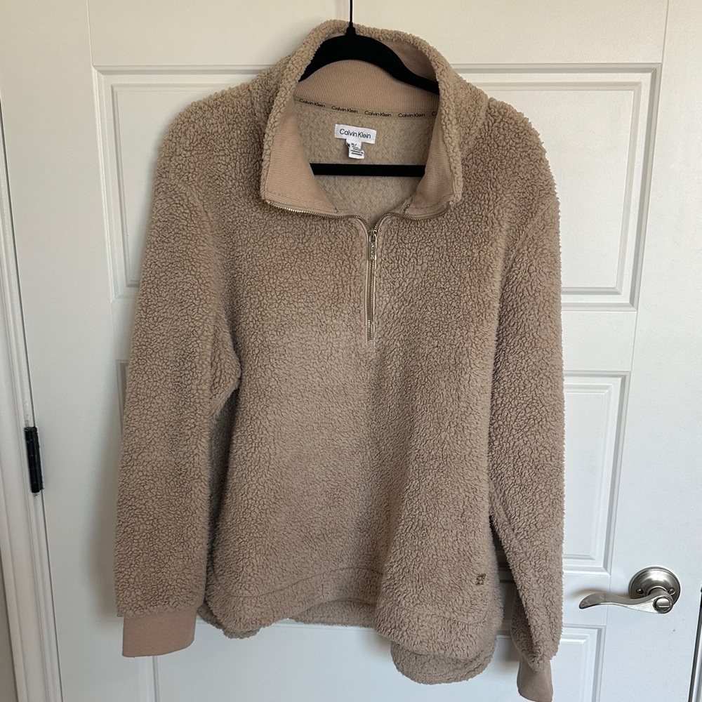 Calvin Klein Women's Tan Teddy Jacket